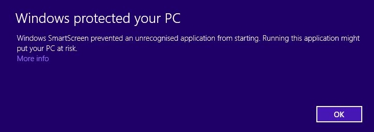 Windows 8 open file security warning